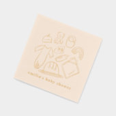 Neugeborene Illustrationen Kinderdusche Servietten Mit Folie (Links)