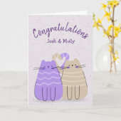 Neugeborene Katzen Glückwünsche Karte (Gelbe Blume)