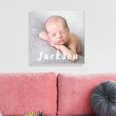 Neugeborene Kinderfotografie Personalisierter Name Leinwanddruck (Insitu (Wohnzimmer))