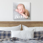 Neugeborene Kinderfotografie Personalisierter Name Leinwanddruck (Insitu (Schlafzimmer))