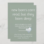 Neugeborene können nicht lesen, aber sie hören Bab Einladung (Vorne/Hinten)