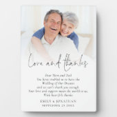 Neugeborene Liebe dankt Eltern Foto Hochzeit Fotoplatte (Vorderseite)