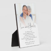 Neugeborene Liebe dankt Eltern Foto Hochzeit Fotoplatte (Seite)