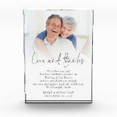 Neugeborene Liebe und Dank an Eltern Hochzeit Fotoblock (Vorderseite)