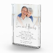 Neugeborene Liebe und Dank an Eltern Hochzeit Fotoblock (Rechts)