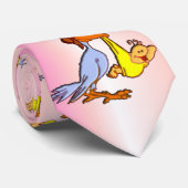 Neugeborene-Mädchen-Ankunft - Storchenlieferung Krawatte (Gerollt)