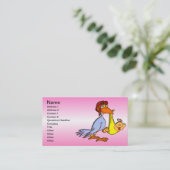 Neugeborene-Mädchen-Ankunft - Storchenlieferung Visitenkarte (Stehend Vorderseite)