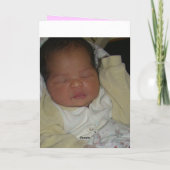 NEUGEBORENE MÄDCHEN-KARTE KARTE (Rückseite)