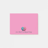 Neugeborene Monster-Eltern Post-it Klebezettel (Vorderseite)