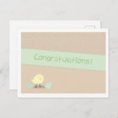 Neugeborene Neuankömmlinge, Glückwunschkarte Postkarte (Vorne/Hinten)