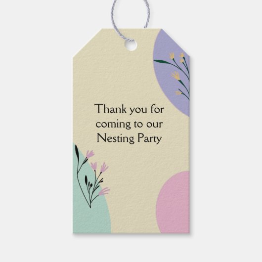 Neugeborene Party Eltern werden Geschenkanhänger (Vorderseite)