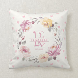 Neugeborene personalisierte Babykeepsakes Monogram Kissen