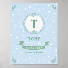 Neugeborene personalisierter Säuglingstiefel Poster