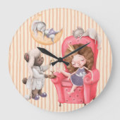 Neugeborene Princess-Kinderzimmer - Acrylmauer Große Wanduhr (Vorderseite)