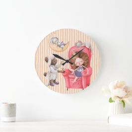 Neugeborene Princess-Kinderzimmer - Acrylmauer Große Wanduhr