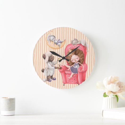 Neugeborene Princess-Kinderzimmer - Acrylmauer Große Wanduhr (Zuhause)