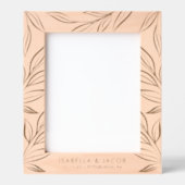 Neugeborene rustikale Personalisierte Hochzeit Geätzte Rahmen (Vorderseite)