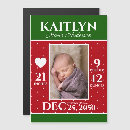 Neugeborene Staaten - Neugeborene Magneteinladung (Vorne/Hinten)