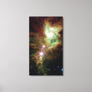 Neugeborene Sterne im Weihnachtsbaum-Cluster Leinwanddruck