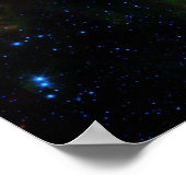 Neugeborene Sterne im Weihnachtsbaum-Cluster Poster (Ecke)