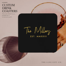 Neugeborene verschenken Personalisierte Drink Coas