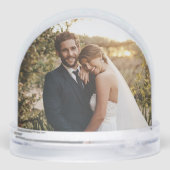 Neugeborene zu Weihnachten als Foto von Herrn und Schneekugeln (Rückseite)