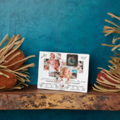 Neugeborene Zwillingsbabys Stats Foto Collage Mono Fotoplatte (Seite)