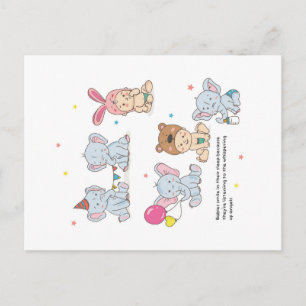 Neugeborenen-Grußkarte Postkarte
