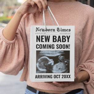 Neugeborenen-Zeitungs-Zeitung Baby-Foto Personalis Mittlere Geschenktüte