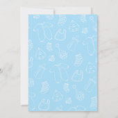 Neugeborener auf Mommy Arms Blue Baby Shower Einladung (Rückseite)