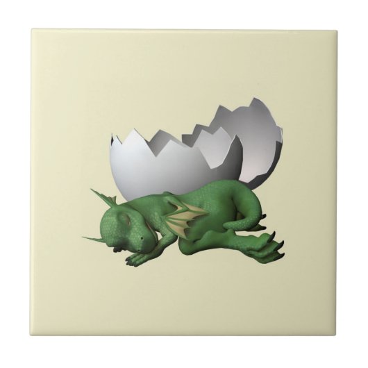 Neugeborener Drache Fliese (Vorderseite)