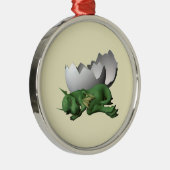 Neugeborener Drache Silbernes Ornament (Rechts)
