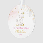 Neugeborener First Christmas Ornament Baby Swan (Vorderseite)