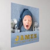 Neugeborener Name Statistik Foto silber Foliendrucke (Ablage )