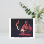 Neugeborener Säugling von Georges De La Tour Postkarte (Stehend Vorderseite)