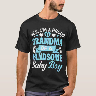 Neugeborenes Ankündigung Junge 1. Mal Oma T-Shirt
