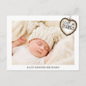 Neugeborenes Baby Foto Vielen Dank, dass Sie die G Postkarte (Vorderseite)