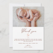 Neugeborenes Baby Girl Foto Vielen Dank Ankündigung (Rückseite)