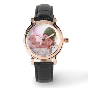 Neugeborenes Baby-Mädchen-Foto Armbanduhr