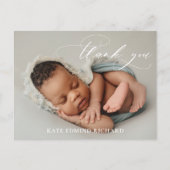 Neugeborenes Baby Stats Foto Geburtserklärung Postkarte (Vorderseite)