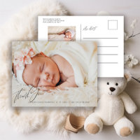 Neugeborenes Baby Vielen Dank Foto Geburtsankündig