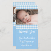 Neugeborenes dank Foto Dankeskarte (Vorne/Hinten)
