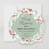 Neugeborenes Feiertagskarte (Rückseite)