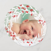 Neugeborenes Feiertagskarte (Vorne/Hinten)