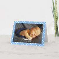 Neugeborenes Foto Baby Boy Blue Polka Dots