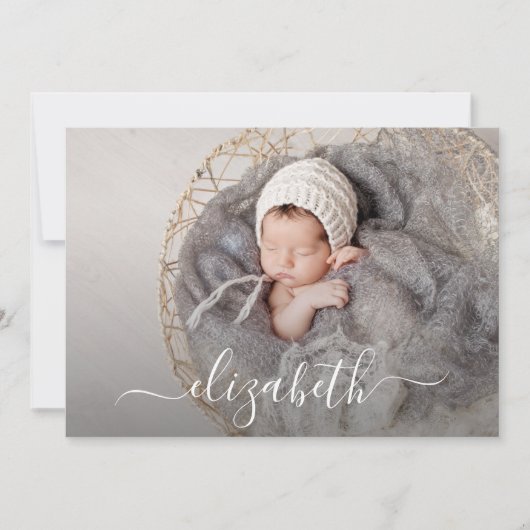 Neugeborenes Foto Collage Birth Ankündigung (Vorderseite)