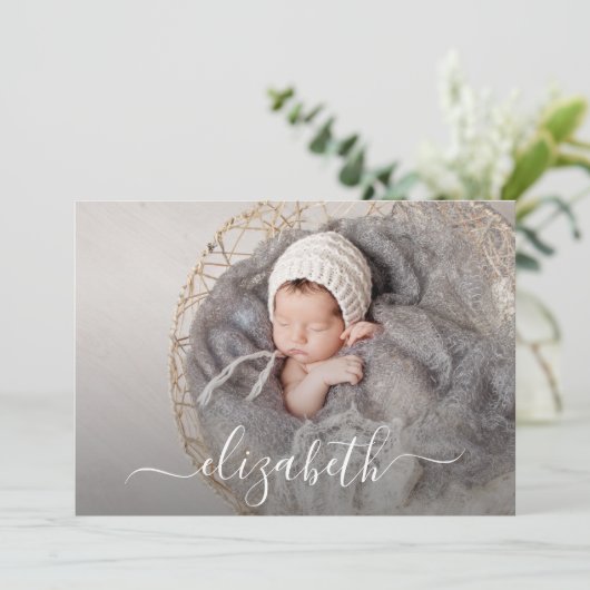 Neugeborenes Foto Collage Birth Ankündigung (Stehend Vorderseite)