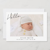 Neugeborenes Foto - Geburtsankündigung Ankündigung (Vorderseite)