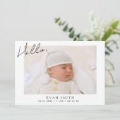 Neugeborenes Foto - Geburtsankündigung Ankündigung (Stehend Vorderseite)