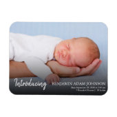 Neugeborenes Foto - Geburtsankündigung Magnet (Horizontal)